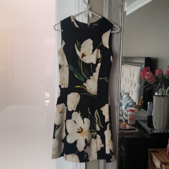 dolce and gabbana black and white dress